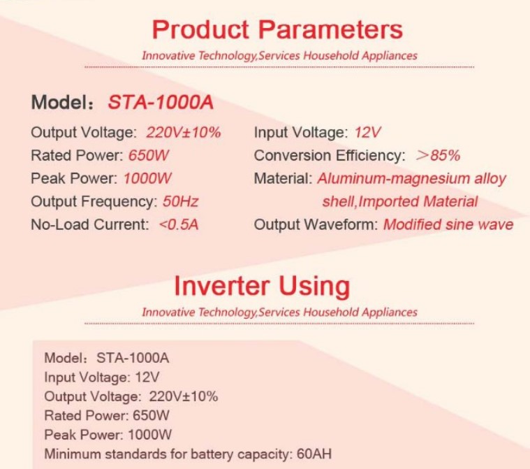 อินเวอร์เตอร์ 1000w 24v